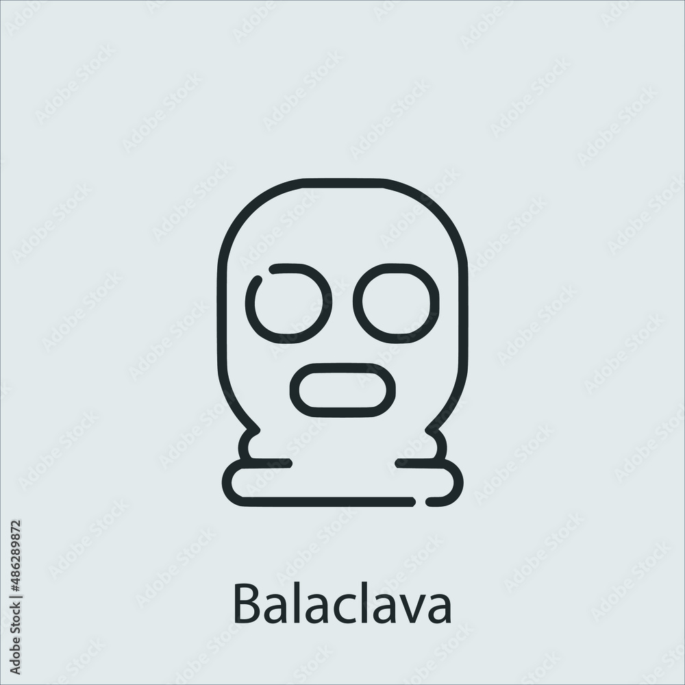 balaclava icon vector icon.Editable stroke.linear style sign for use web design and mobile apps,logo.Symbol illustration.Pixel vector graphics - Vector balaclava icon vector icon.Editable stroke.linear style sign for use web design and mobile apps,logo.Symbol illustration.Pixel vector graphics - Vector
