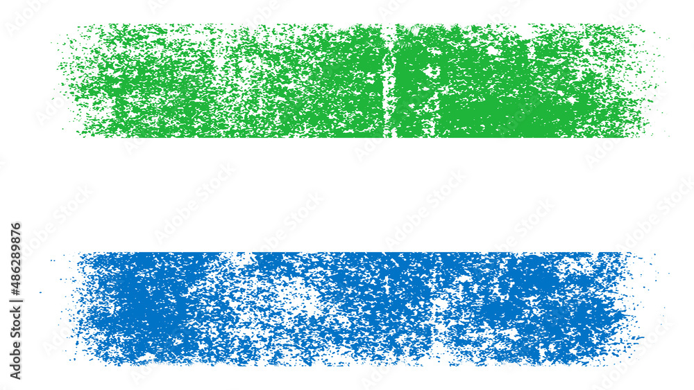 Sierra Leone Flag Distressed Grunge Vintage Retro. Isolated on White Background