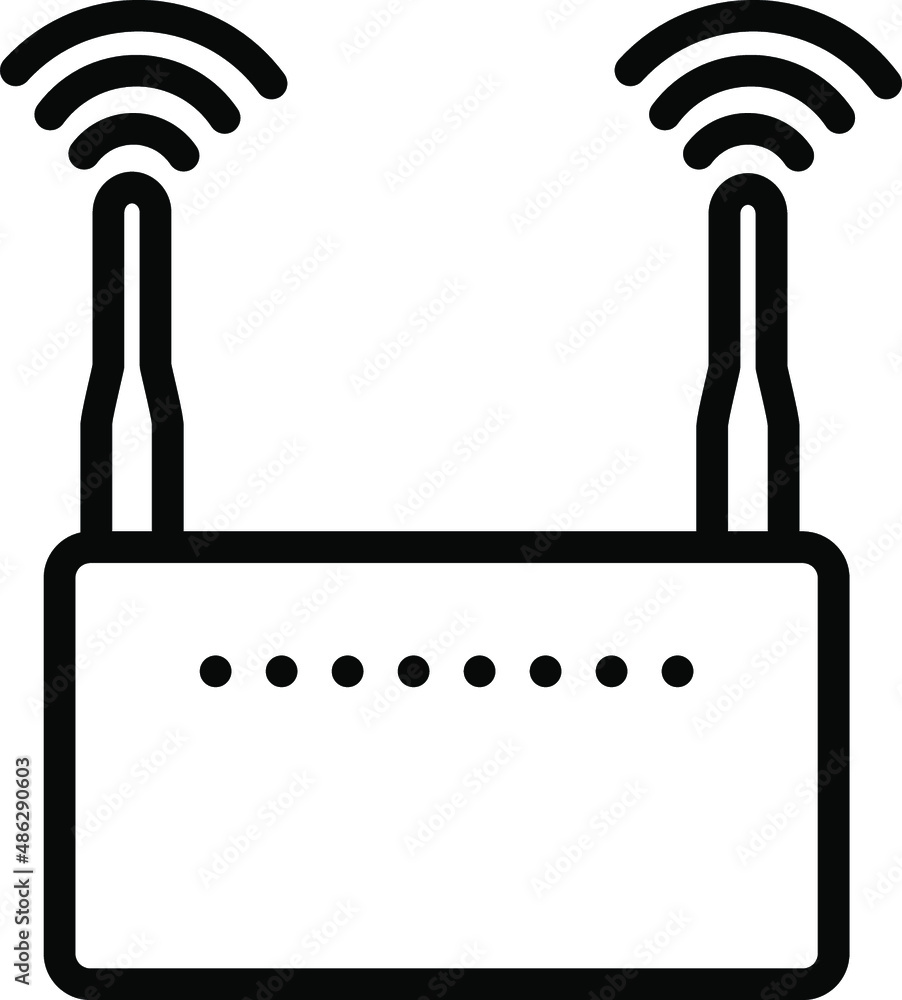 Wifi Router Line Icon Wifi Router Line Icon