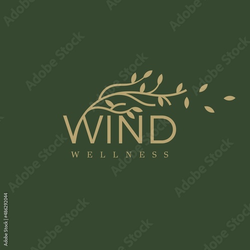 Retro Vintage Tree Floral Logo Design Illustration Vector Template for Kinesiology and wellness coaching, Physiotherapist and Rehabilitation