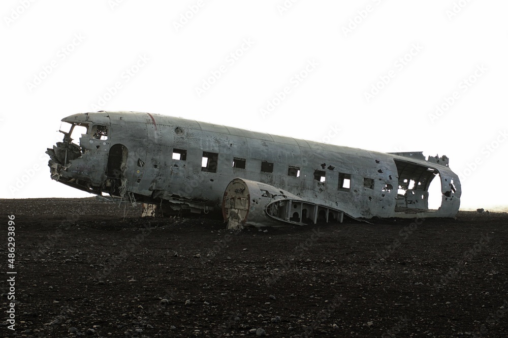 Fototapeta premium Crash d'avion en islande