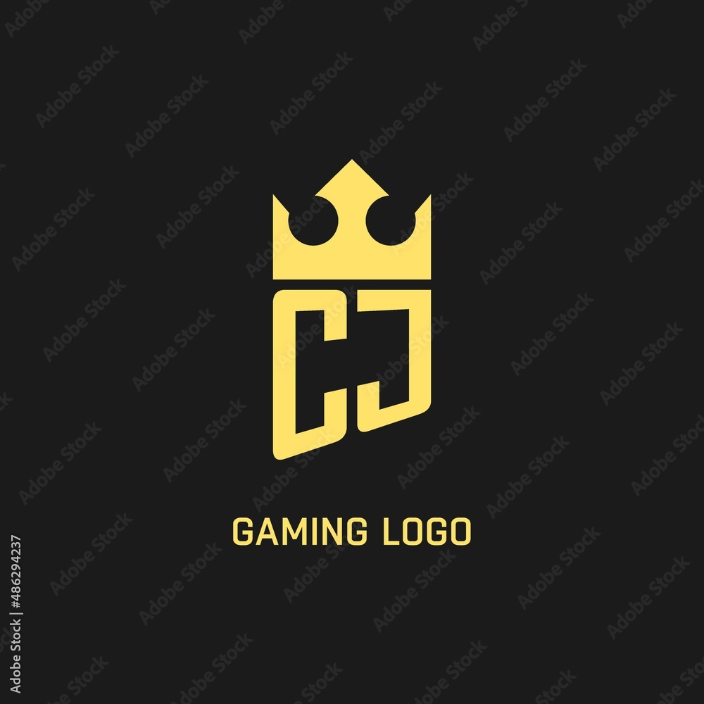 Monogram CJ logo shield crown shape, elegant and luxury initial logo ...