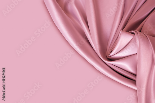 Wallpaper Mural Beautiful elegant wavy light pink satin silk luxury cloth fabric texture with monochrome background design. Copy space Torontodigital.ca
