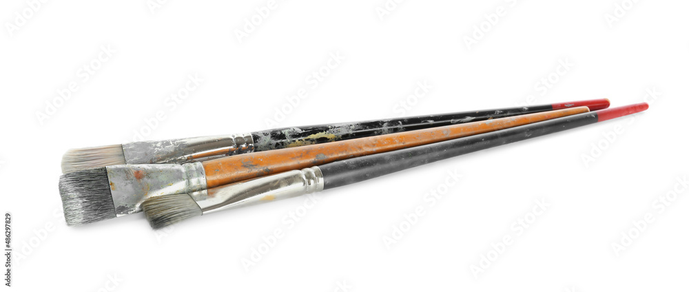 Obraz premium Set of paintbrushes on white background. Art supplies