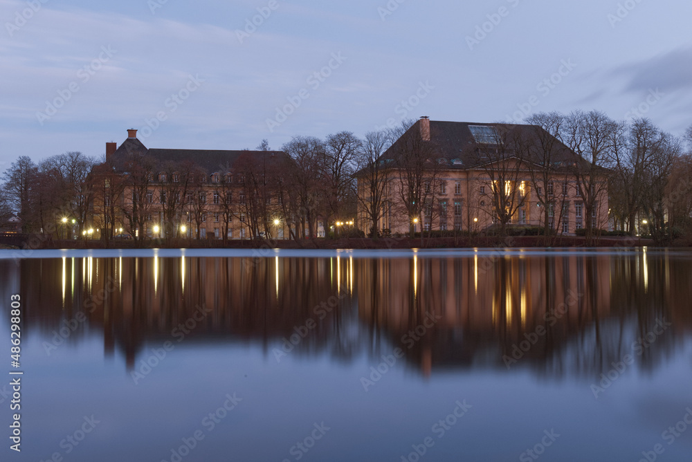 Parliament of the grand duchy oldenburg in front of the dobben pond