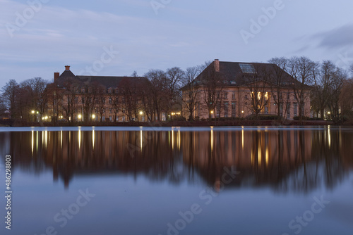 Parliament of the grand duchy oldenburg in front of the dobben pond