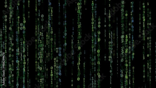 Grüne Matrix Binär Code Hintergrund Animation 