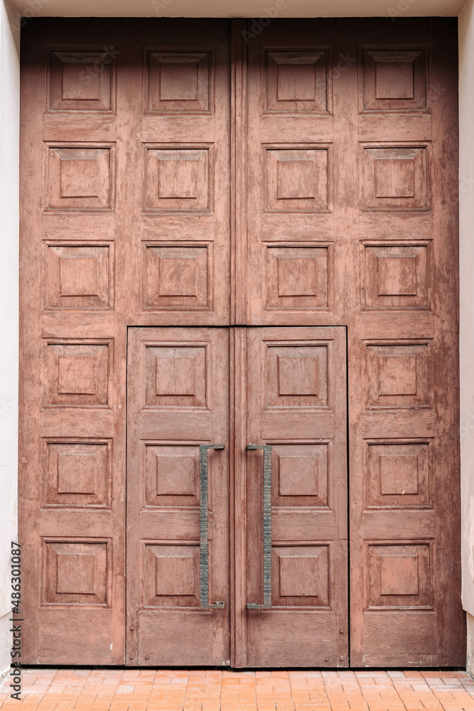 old wooden door in town old wooden door in town