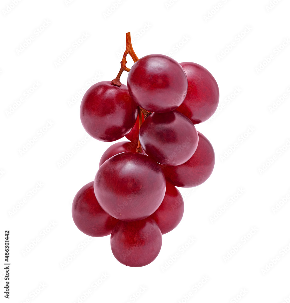 Red grapes isolated on white background. Red grapes isolated on white background.
