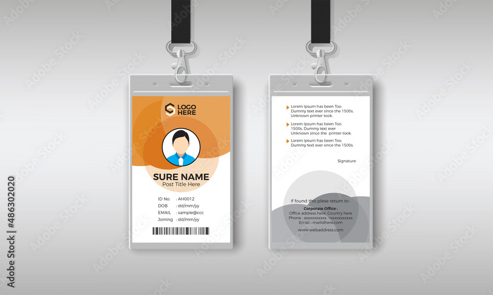 ID card Template Vector file 42 ID card Template Vector file 42