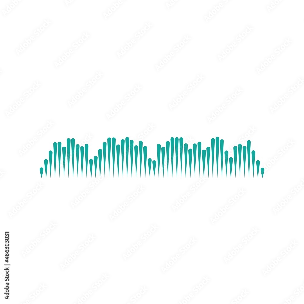 Sound waves vector illustration Sound waves vector illustration