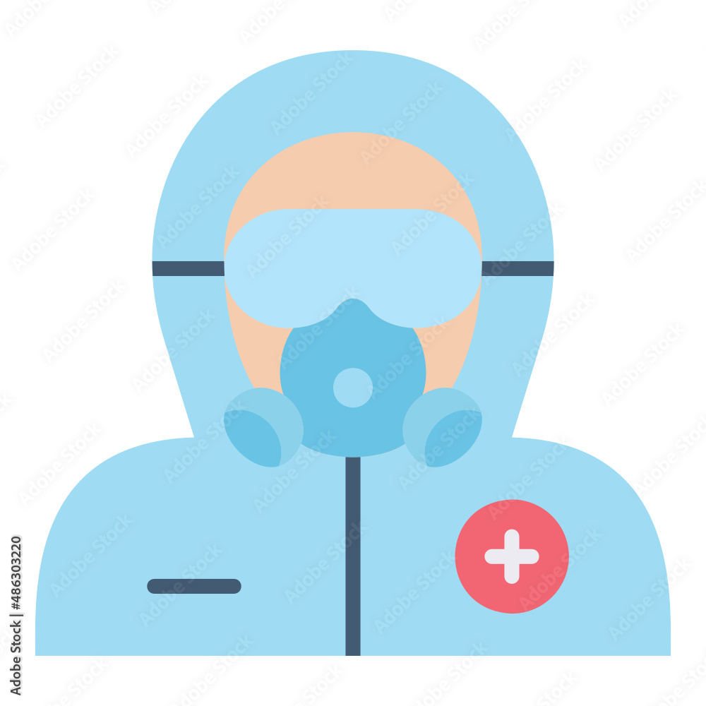 Naklejka premium Personal Protective Equipment flat icon. Can be used for digital product, presentation, print design and more.