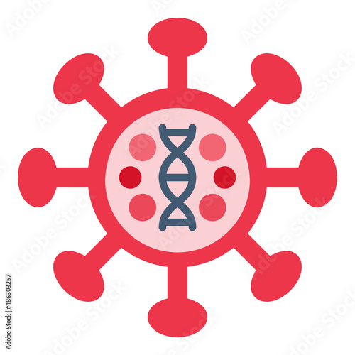 Virus Structure Coronavirus flat icon. Can be used for digital product, presentation, print design and more.