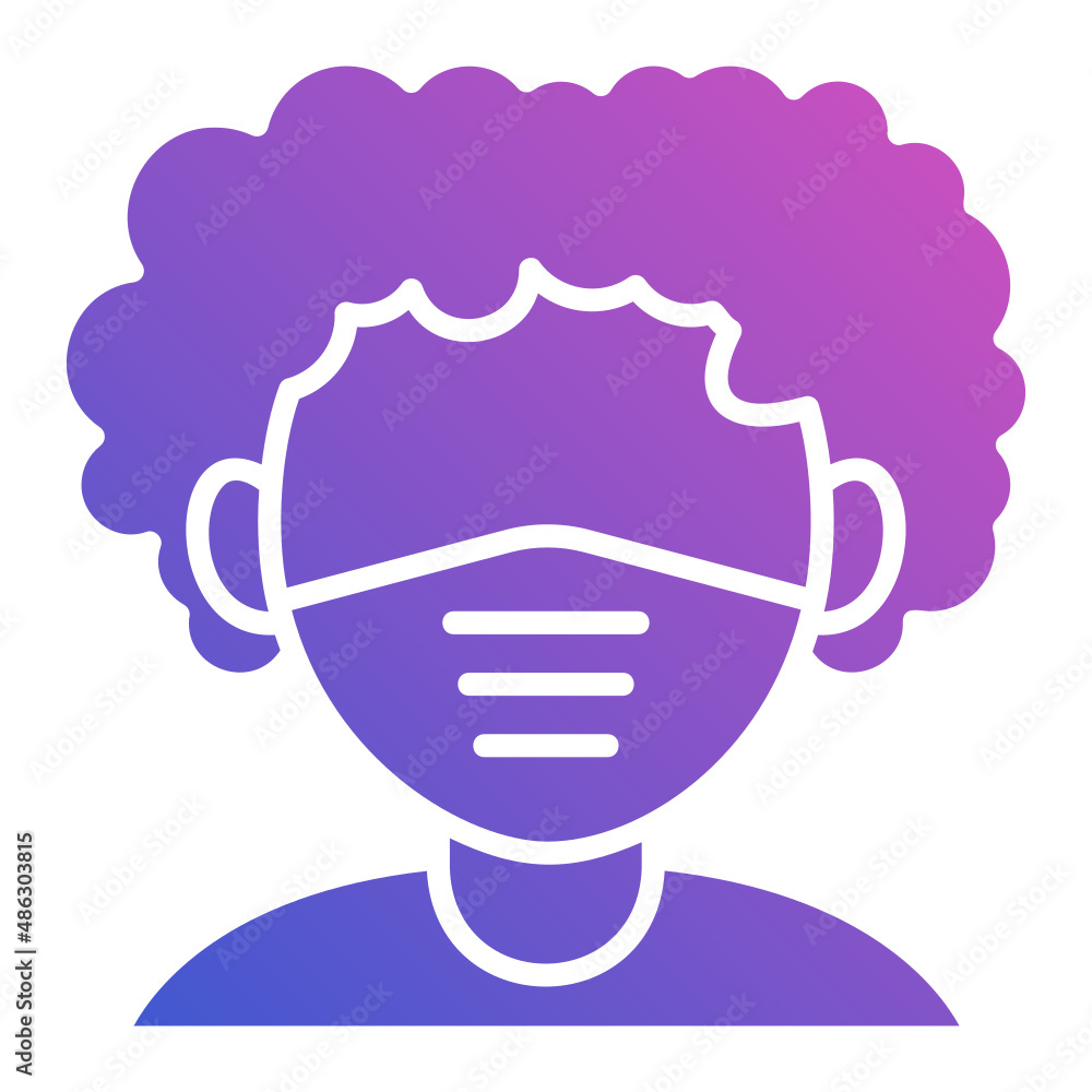 Facemask Man Male flat gradient icon. Can be used for digital product, presentation, print design and more. Facemask Man Male flat gradient icon. Can be used for digital product, presentation, print design and more.