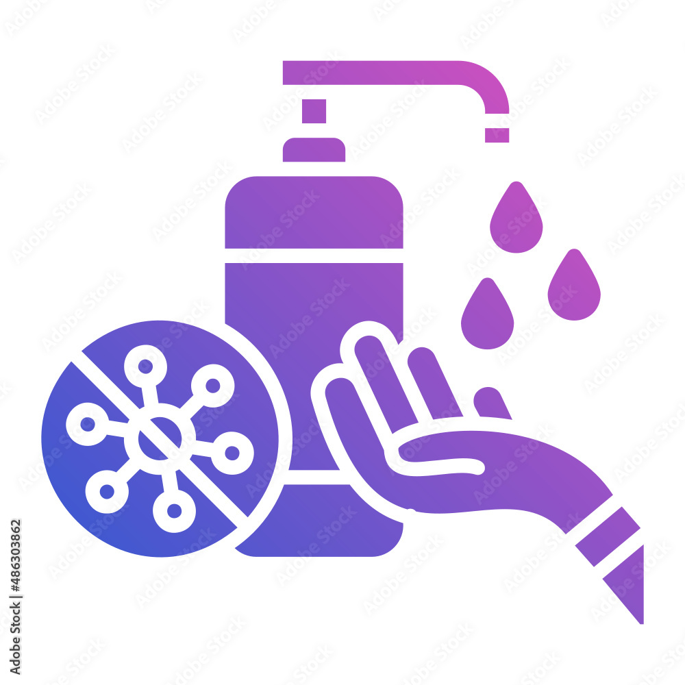 Hand Sanitizer Cleaning Protection flat gradient icon. Can be used for digital product, presentation, print design and more. Hand Sanitizer Cleaning Protection flat gradient icon. Can be used for digital product, presentation, print design and more.