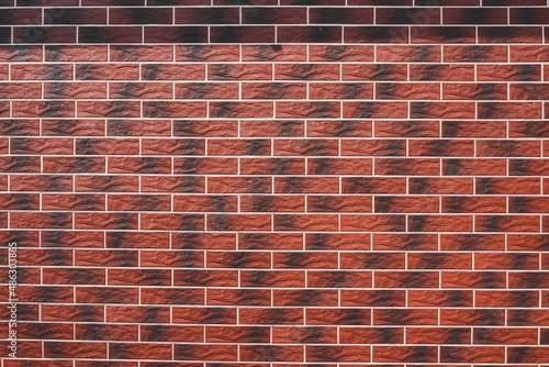 Closeup texture, red brick, background.