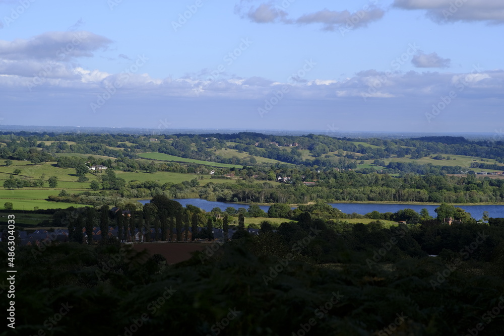 view  over birmingham west mislands england uk from lickey hills country park