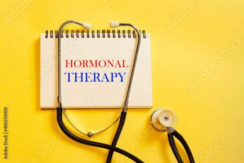 HORMONAL THERAPY - prescription of treatment in doctor's notes photo