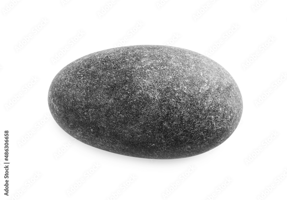 Grey spa stone isolated on white, top view Grey spa stone isolated on white, top view