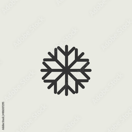 Snowflake vector icon illustration sign