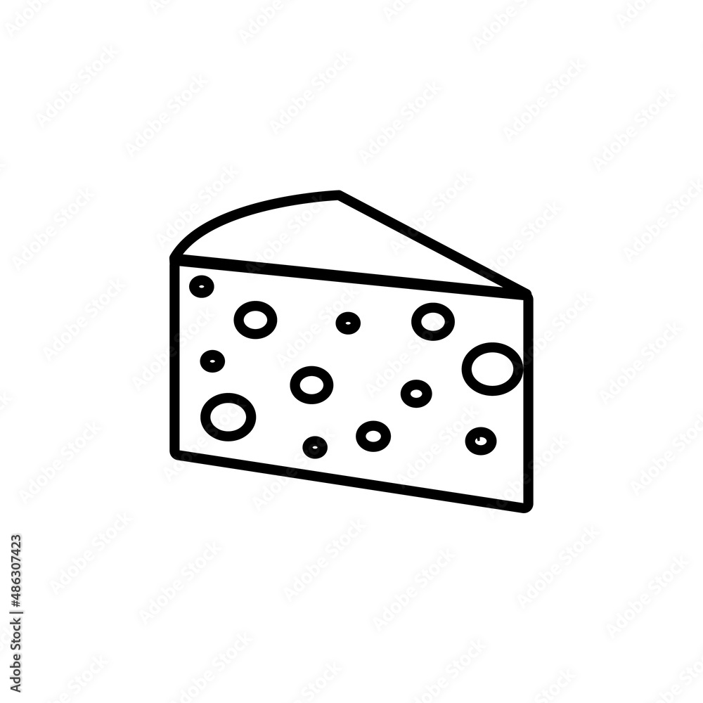 Cheese line icon, vector outline logo isolated on white background Cheese line icon, vector outline logo isolated on white background