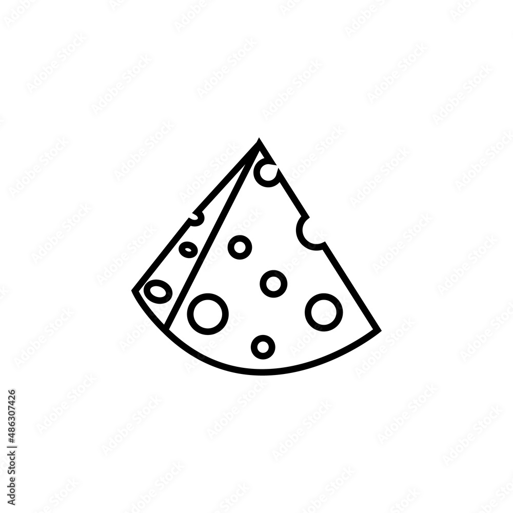 Cheese line icon, vector outline logo isolated on white background Cheese line icon, vector outline logo isolated on white background