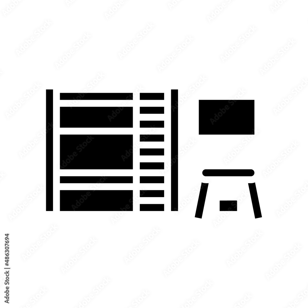 kid furniture glyph icon vector. kid furniture sign. isolated contour symbol black illustration kid furniture glyph icon vector. kid furniture sign. isolated contour symbol black illustration