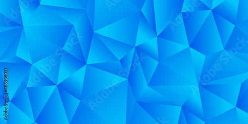 Abstract turquoise background with crystals, triangles. Creative geometric illustration in Origami style with gradient. Completely new template for your banner. Modern Polygonal Background. Dessign.