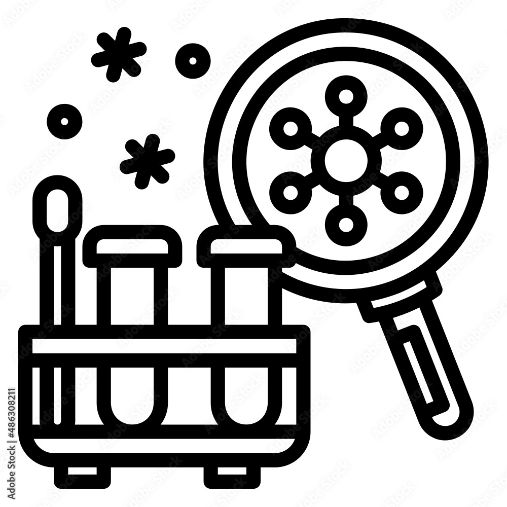 Test Kit Coronavirus line icon. Can be used for digital product, presentation, print design and more. Test Kit Coronavirus line icon. Can be used for digital product, presentation, print design and more.