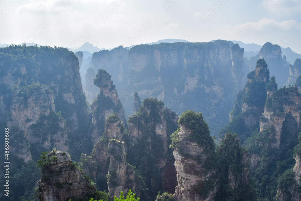 Fototapeta premium Mountains of Zhangjiajie park in China