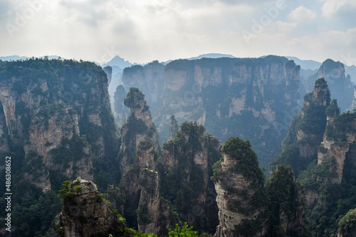 Mountains of Zhangjiajie park in China