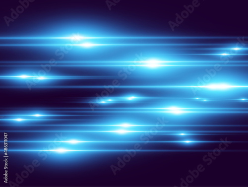 Light blue vector special effect. Glowing beautiful bright lines on a dark background.
