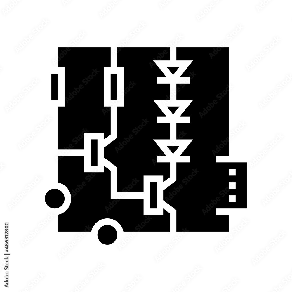 circuit diagram glyph icon vector. circuit diagram sign. isolated contour symbol black illustration circuit diagram glyph icon vector. circuit diagram sign. isolated contour symbol black illustration