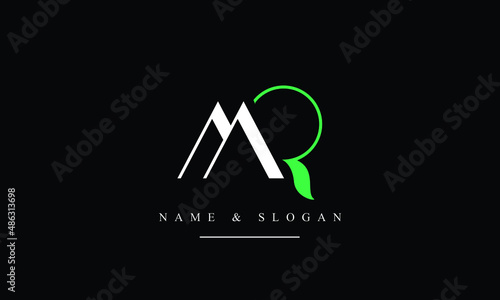 RM, MR, R, M abstract letters logo monogram