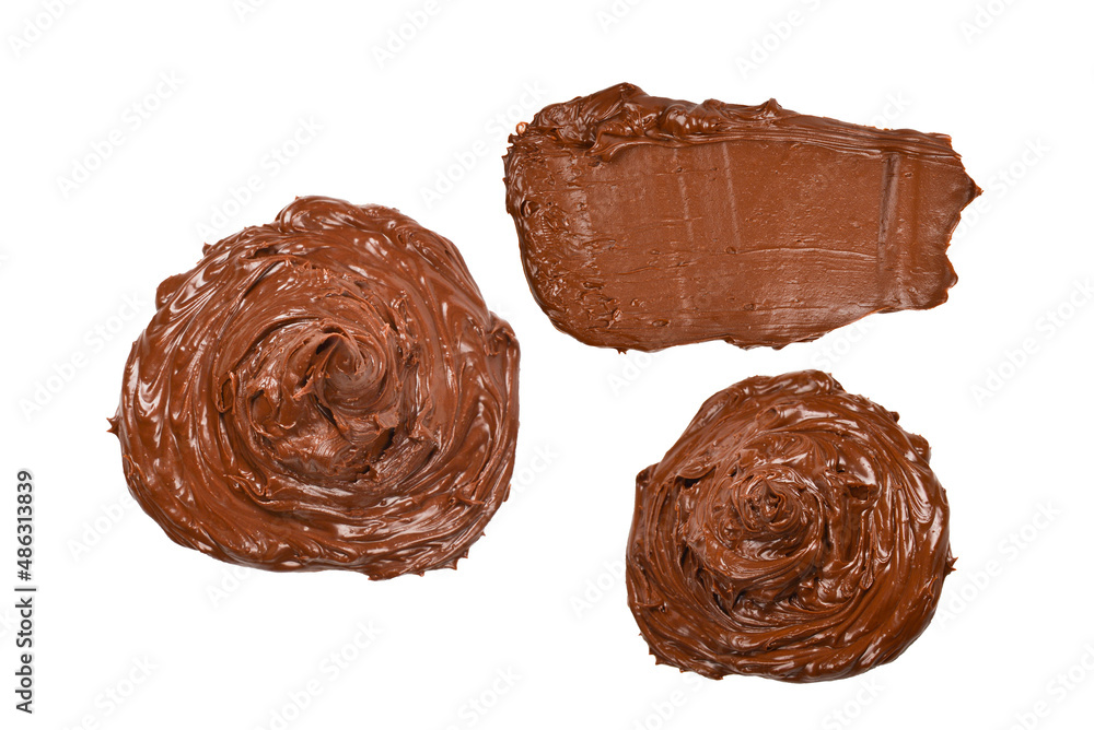 Chocolate cream background. Space for text or design. Isolated on white. Chocolate cream background. Space for text or design. Isolated on white.