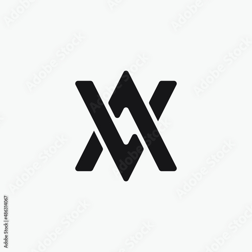 Initial letter AV or VA monogram logo.
