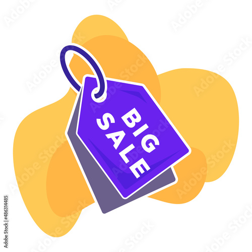 Price Tag Icon Illustration Vector, Big Sale Promotional Labels Illustration Vector Design Template.