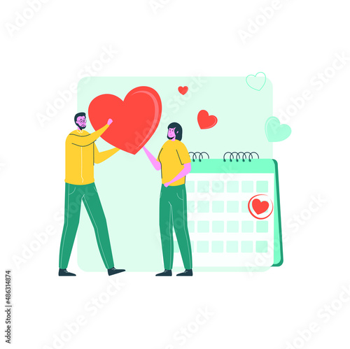 man and woman sending love on Valentine