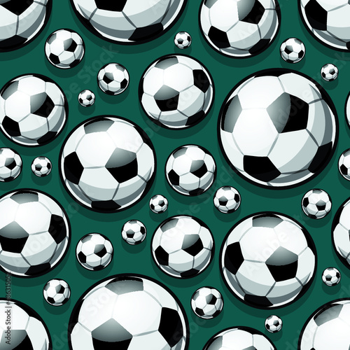 Soccer ball football seamless pattern design vector illustration