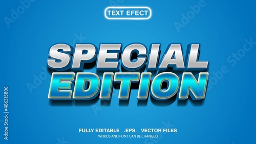 3d editable text effect special edition theme premium vector