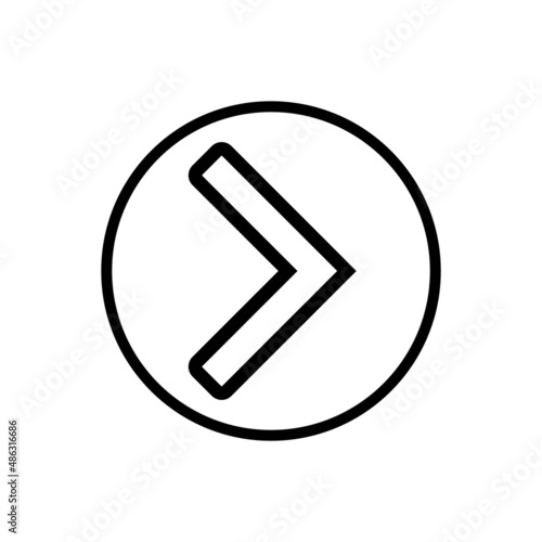 Free Download Right arrow icon outline and linear vector. editable arrow icon with black and white style, Arrows icons. Web page and mobile application forward refresh and return symbols,  - GFXLoad