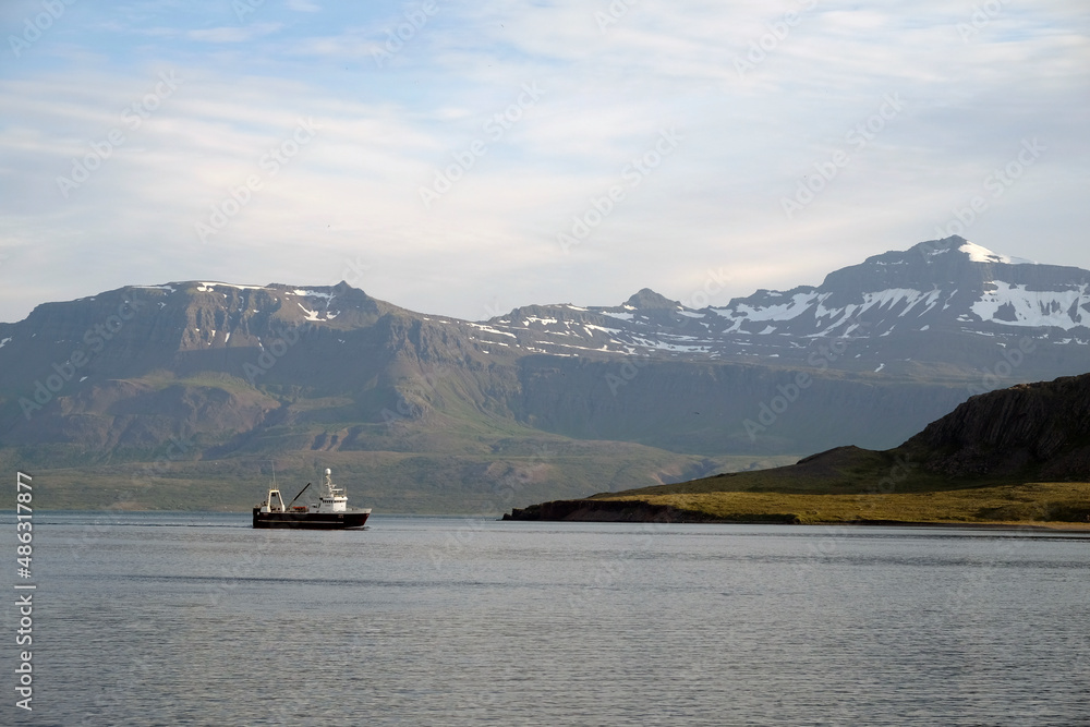 Fischkutter auf dem Redarfjördur an der Ostküste Island