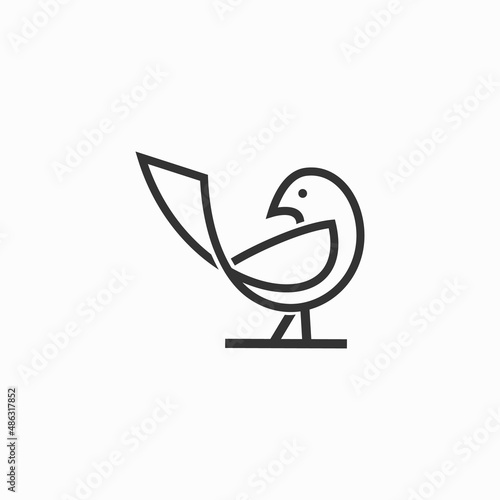 bird line vector logo design photo