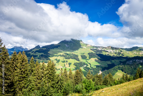 Mountain landscape in The Grand-Bornand  France