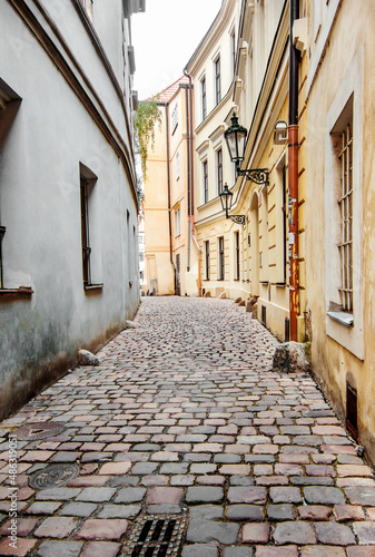 narrow street in old city