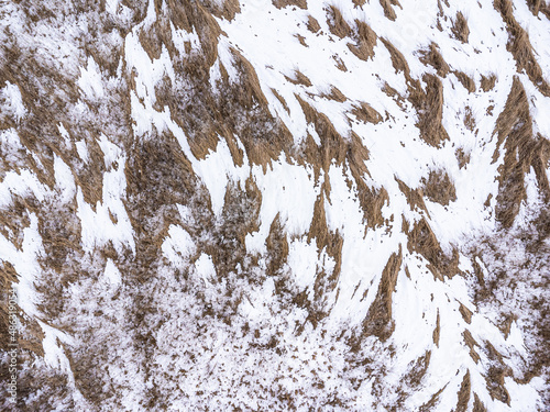 Wallpaper Mural Beautiful snow-covered landscape of the winding river floodplain, swamp in winter. Amazing textures of nature. Torontodigital.ca