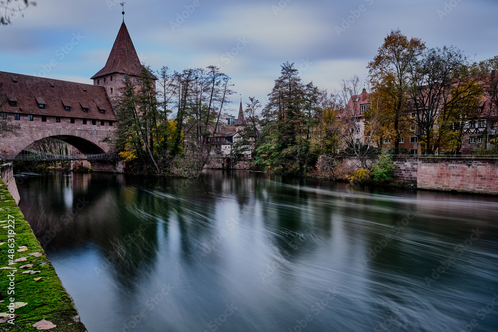 Nürnberg an der Pegnitz Langzeitbelichtung