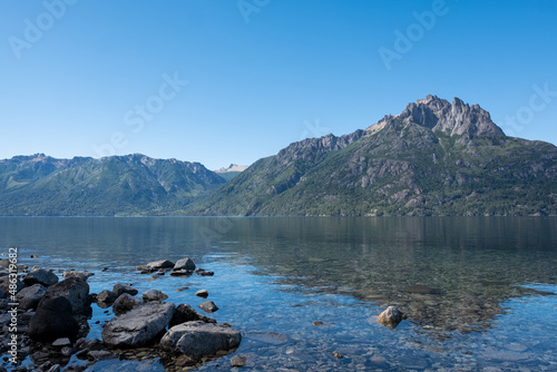 View of the lake in the steppes