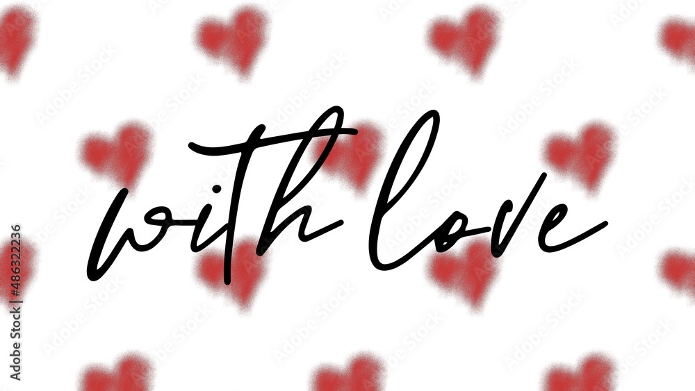 Valentine's day gift cart with with love text. Love related items. Home decoration printable. Valentine's day gift cart with with love text. Love related items. Home decoration printable.