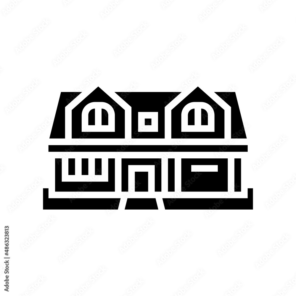 single family detached house glyph icon vector. single family detached house sign. isolated contour symbol black illustration single family detached house glyph icon vector. single family detached house sign. isolated contour symbol black illustration
